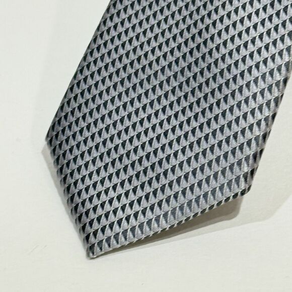Perry Ellis Men's Neck Tie Gray Textured Size One - Picture 7 of 13
